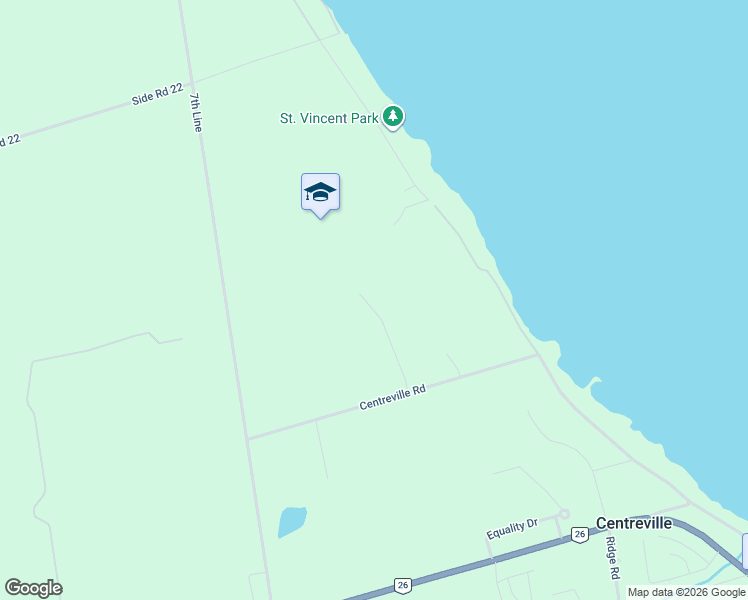 map of restaurants, bars, coffee shops, grocery stores, and more near 135 Scotia Drive in Meaford
