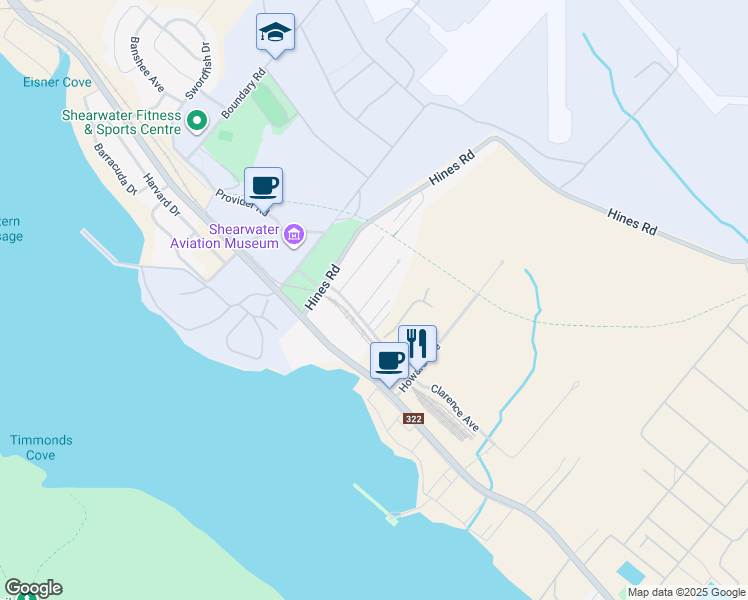 map of restaurants, bars, coffee shops, grocery stores, and more near 15 Kilgar Road in Shearwater