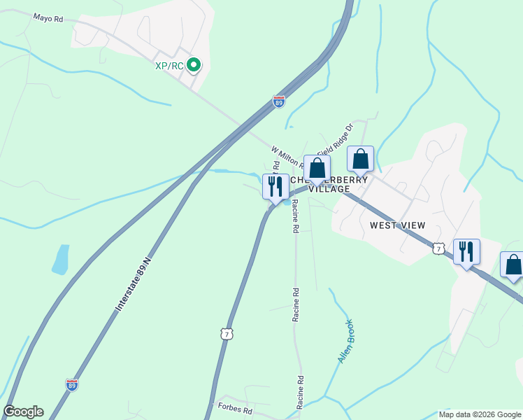 map of restaurants, bars, coffee shops, grocery stores, and more near 514 U.S. 7 in Milton