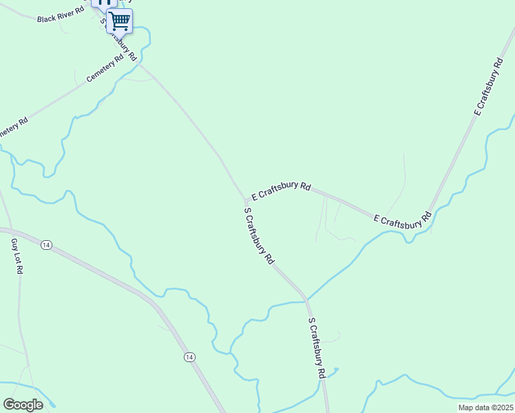 map of restaurants, bars, coffee shops, grocery stores, and more near 22 East Craftsbury Road in Craftsbury