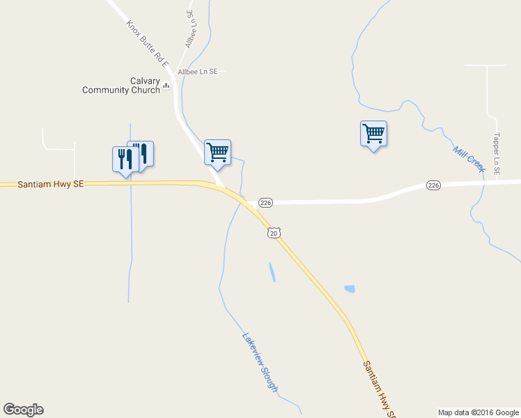 map of restaurants, bars, coffee shops, grocery stores, and more near 36270 Highway 226 in Albany