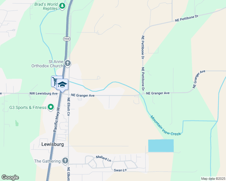 map of restaurants, bars, coffee shops, grocery stores, and more near 845 Northeast Granger Avenue in Corvallis