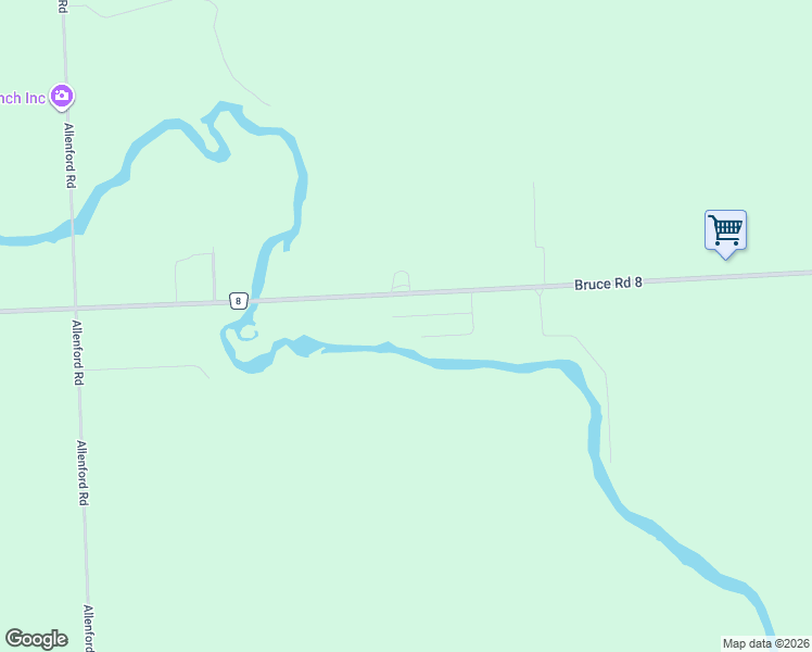 map of restaurants, bars, coffee shops, grocery stores, and more near 19 Front Street in South Bruce Peninsula