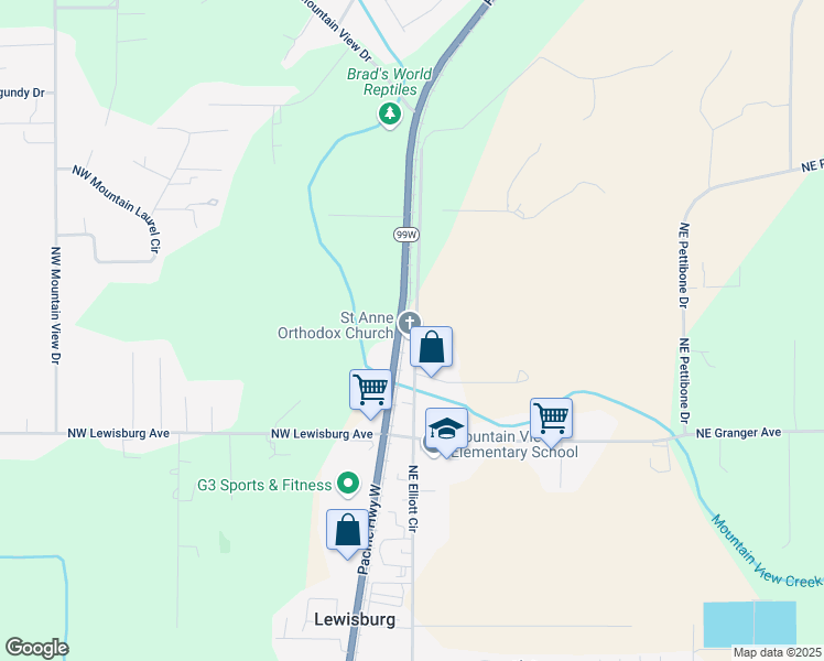 map of restaurants, bars, coffee shops, grocery stores, and more near 6000 Northeast Elliott Circle in Corvallis