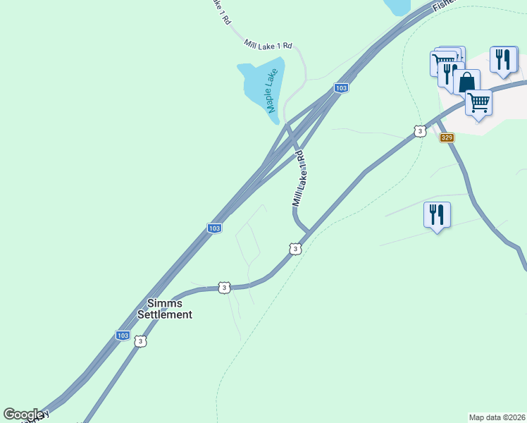 map of restaurants, bars, coffee shops, grocery stores, and more near 32 Breeze Circle in Hubbards