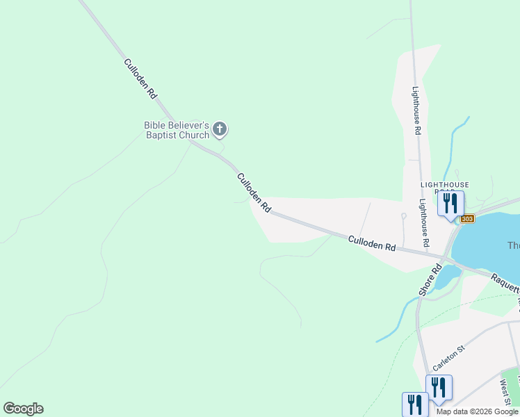 map of restaurants, bars, coffee shops, grocery stores, and more near 185 Culloden Road in Digby