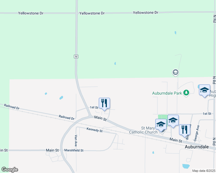 map of restaurants, bars, coffee shops, grocery stores, and more near 6005 Paradise Lane in Auburndale