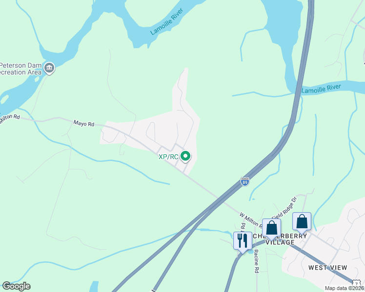 map of restaurants, bars, coffee shops, grocery stores, and more near 126 Taylor Street in Milton