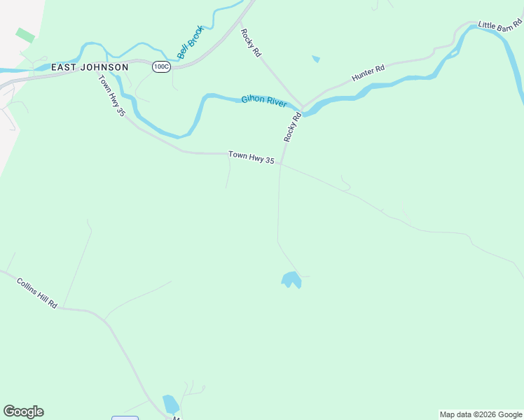 map of restaurants, bars, coffee shops, grocery stores, and more near 710 Rocky Road in Lamoille County