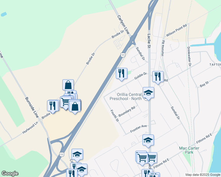 82 Goldie Drive, Orillia ON Walk Score