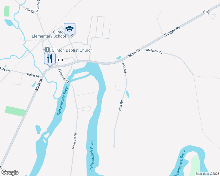 map of restaurants, bars, coffee shops, grocery stores, and more near 31 Pearl Street in Clinton