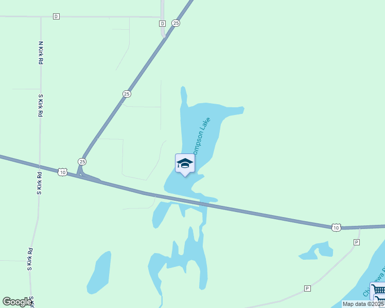 map of restaurants, bars, coffee shops, grocery stores, and more near W6705 Church School Lane in Durand