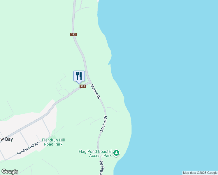 map of restaurants, bars, coffee shops, grocery stores, and more near 1939 Cow Bay Road in Cow Bay