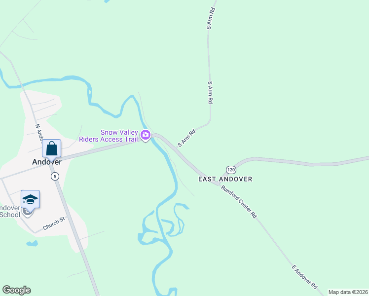 map of restaurants, bars, coffee shops, grocery stores, and more near 10 South Arm Road in Andover