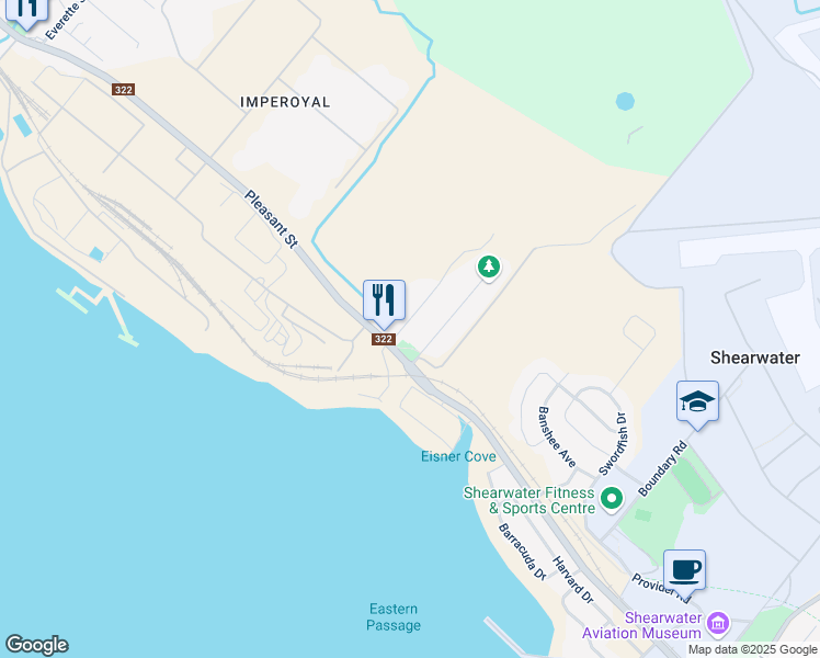 map of restaurants, bars, coffee shops, grocery stores, and more near 10 Carleton Street in Dartmouth