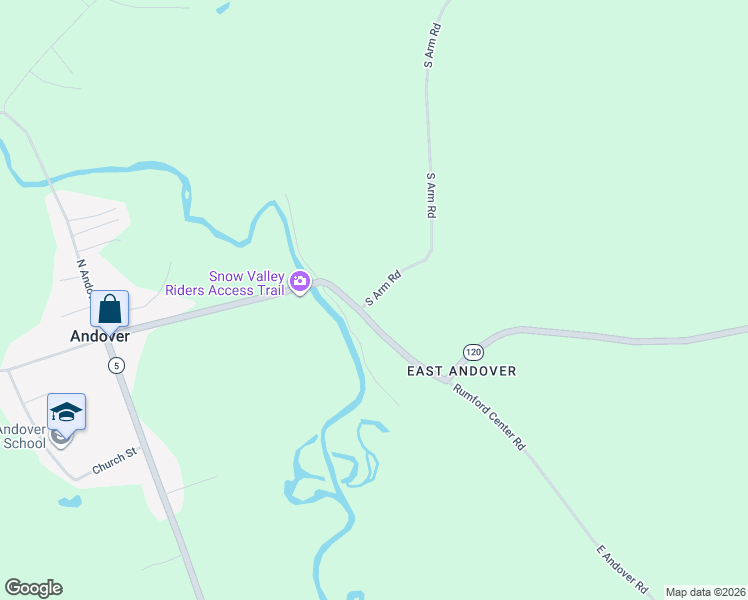 map of restaurants, bars, coffee shops, grocery stores, and more near 10 South Arm Road in Andover