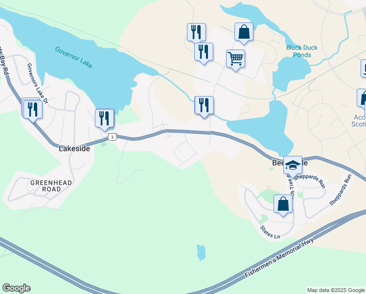map of restaurants, bars, coffee shops, grocery stores, and more near 8 Hamilton Street in Lakeside