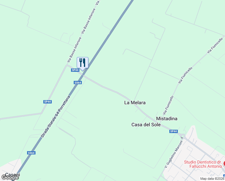 map of restaurants, bars, coffee shops, grocery stores, and more near 33 Via Canaletto in Città Metropolitana di Bologna