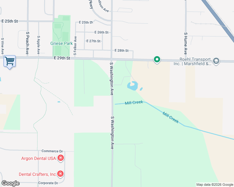 map of restaurants, bars, coffee shops, grocery stores, and more near 10846 South Washington Avenue in Marshfield