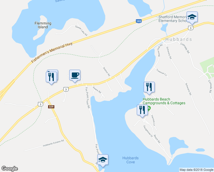 map of restaurants, bars, coffee shops, grocery stores, and more near 10384 Saint Margarets Bay Road in Hubbards