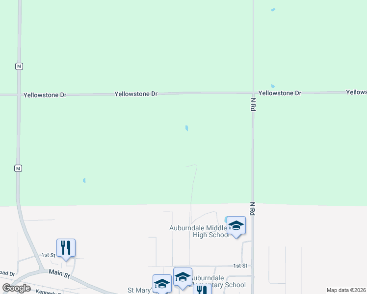 map of restaurants, bars, coffee shops, grocery stores, and more near 5792 Yellowstone Drive in Auburndale