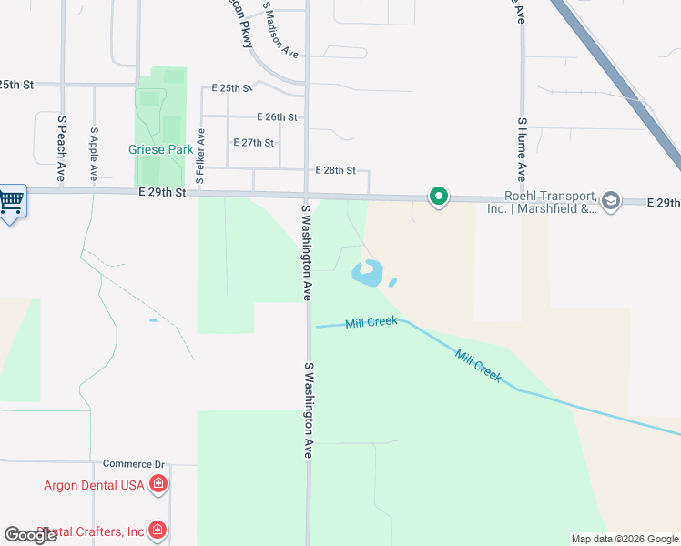 map of restaurants, bars, coffee shops, grocery stores, and more near 10846 South Washington Avenue in Marshfield