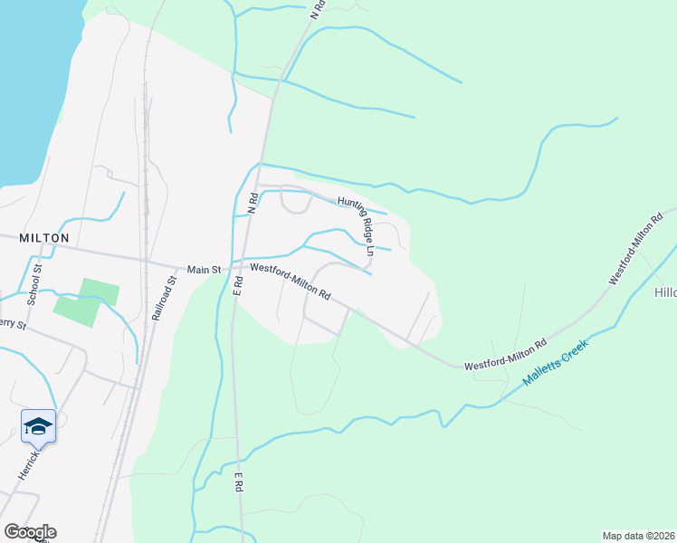 map of restaurants, bars, coffee shops, grocery stores, and more near 98 Hunting Ridge Lane in Chittenden County
