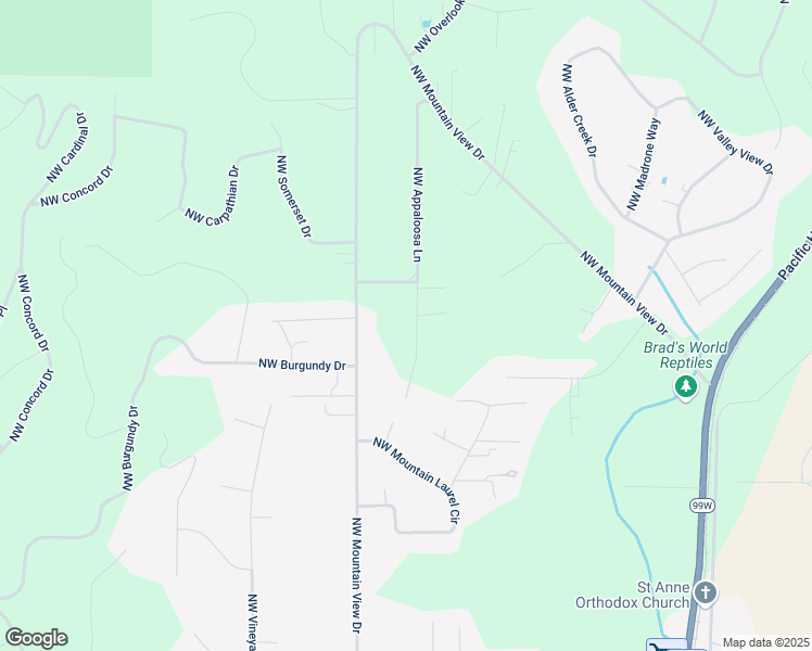 map of restaurants, bars, coffee shops, grocery stores, and more near 6930 Northwest Appaloosa Drive in Corvallis