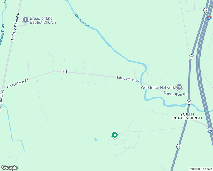 map of restaurants, bars, coffee shops, grocery stores, and more near 13 Fleming Way in Plattsburgh