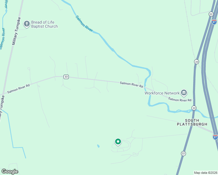 map of restaurants, bars, coffee shops, grocery stores, and more near 13 Fleming Way in Plattsburgh