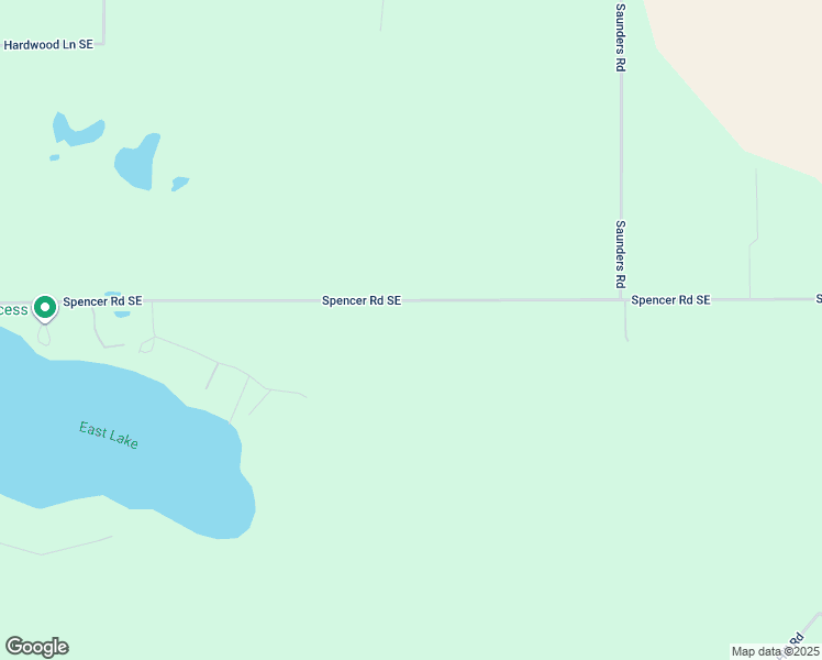map of restaurants, bars, coffee shops, grocery stores, and more near 1610 Spencer Road Southeast in Kalkaska