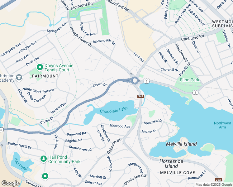 map of restaurants, bars, coffee shops, grocery stores, and more near 24 Fairmount Road in Halifax