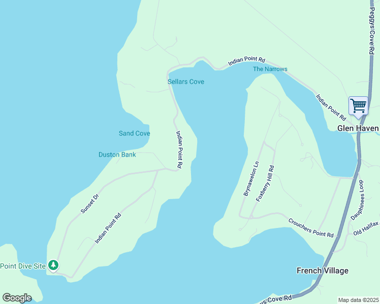 map of restaurants, bars, coffee shops, grocery stores, and more near in Glen Haven