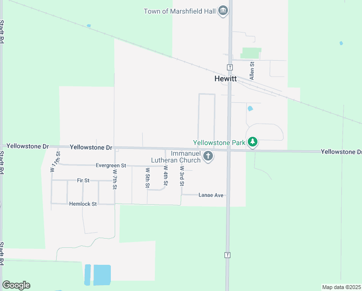 map of restaurants, bars, coffee shops, grocery stores, and more near 7786 Yellowstone Drive in Hewitt