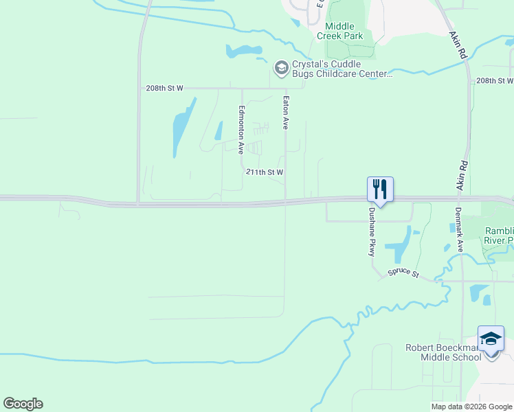 map of restaurants, bars, coffee shops, grocery stores, and more near 5092 Dakota County 50 in Farmington