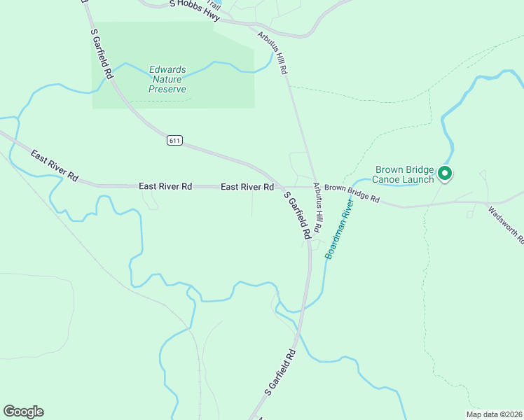 map of restaurants, bars, coffee shops, grocery stores, and more near 2724 East River Road in Traverse City