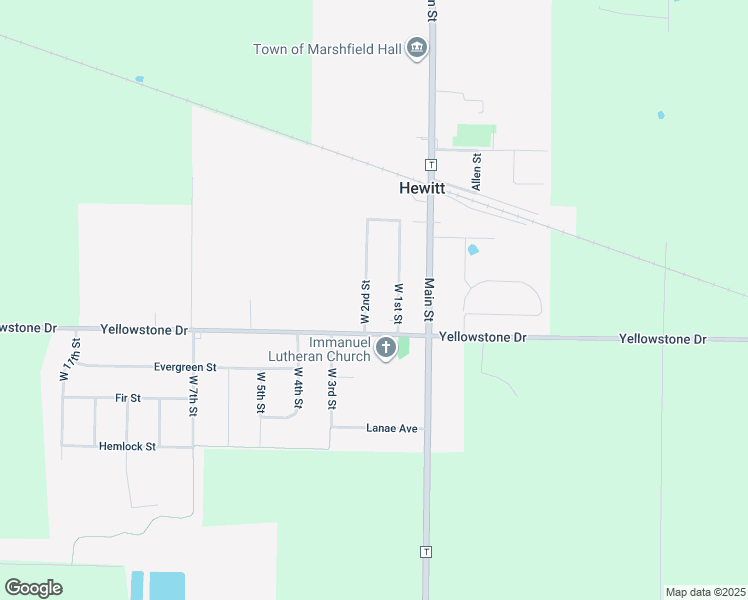 map of restaurants, bars, coffee shops, grocery stores, and more near 10930 W 2nd St in Hewitt