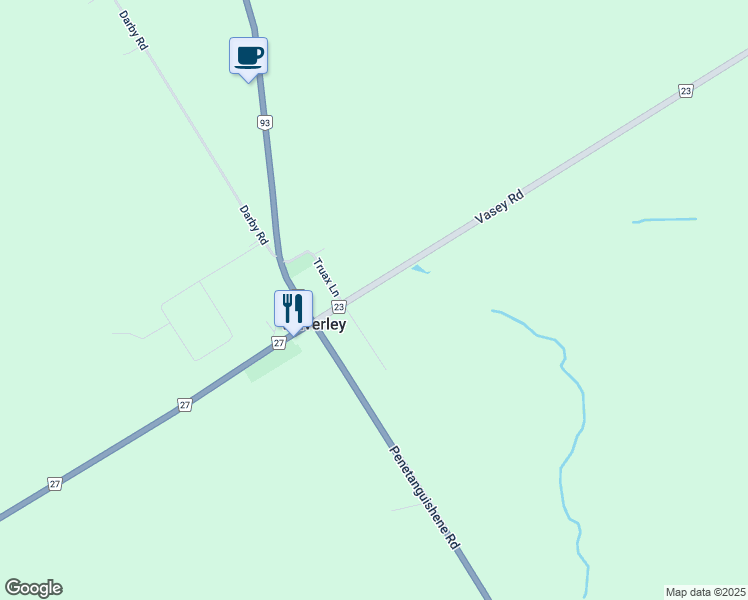 map of restaurants, bars, coffee shops, grocery stores, and more near 6147 Vasey Road in Elmvale