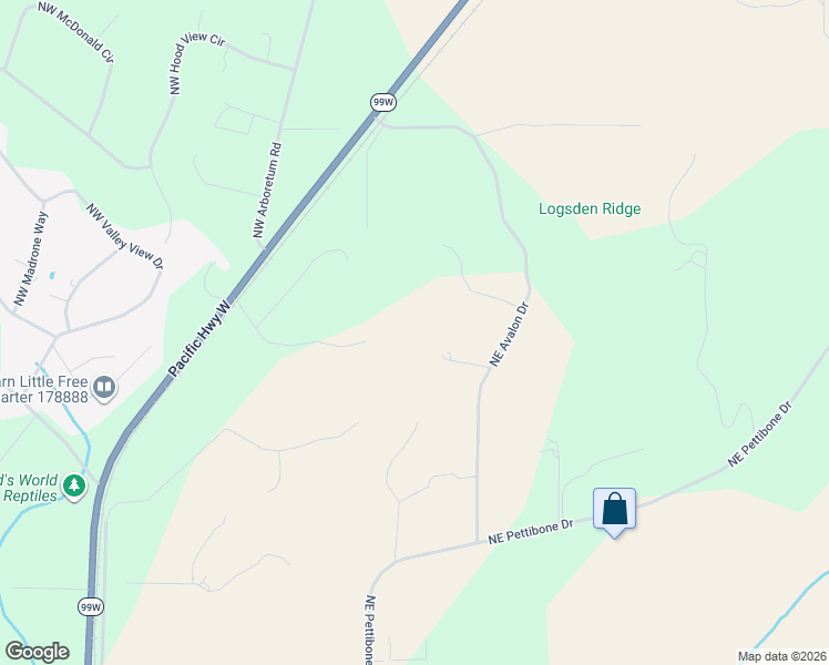 map of restaurants, bars, coffee shops, grocery stores, and more near 7230 Northeast Avalon Drive in Corvallis