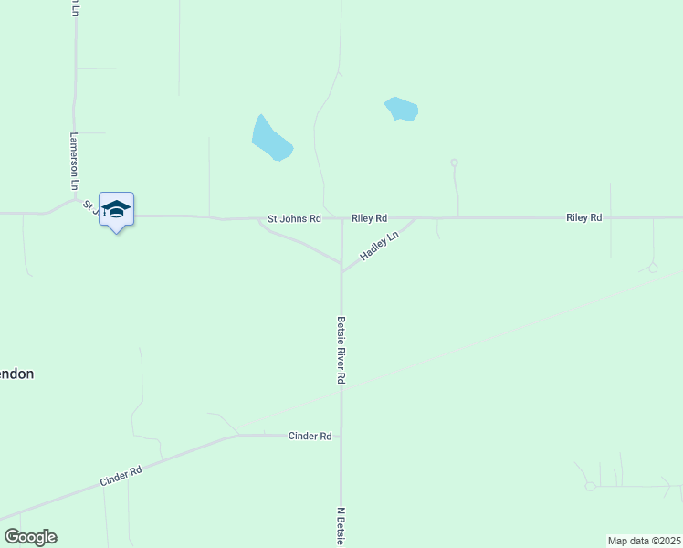 map of restaurants, bars, coffee shops, grocery stores, and more near 3125 North Betsie River Road in Interlochen