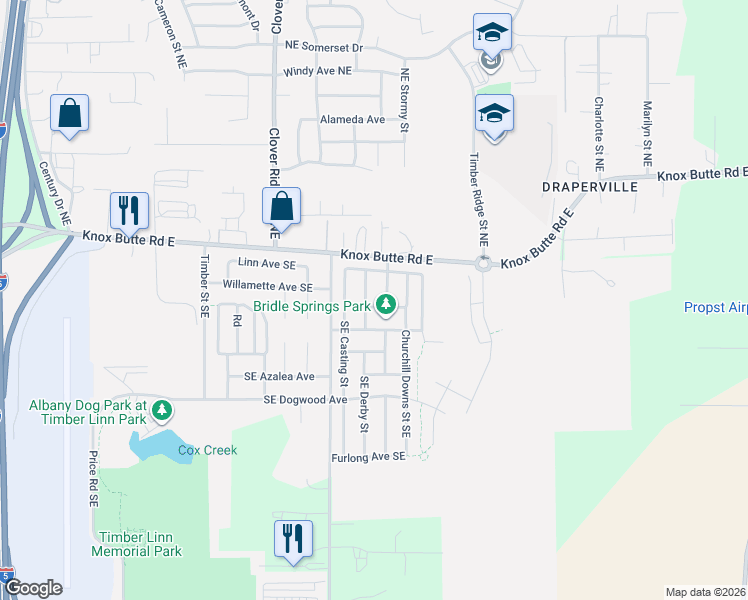 map of restaurants, bars, coffee shops, grocery stores, and more near 4129 Winners Circle Avenue Southeast in Albany