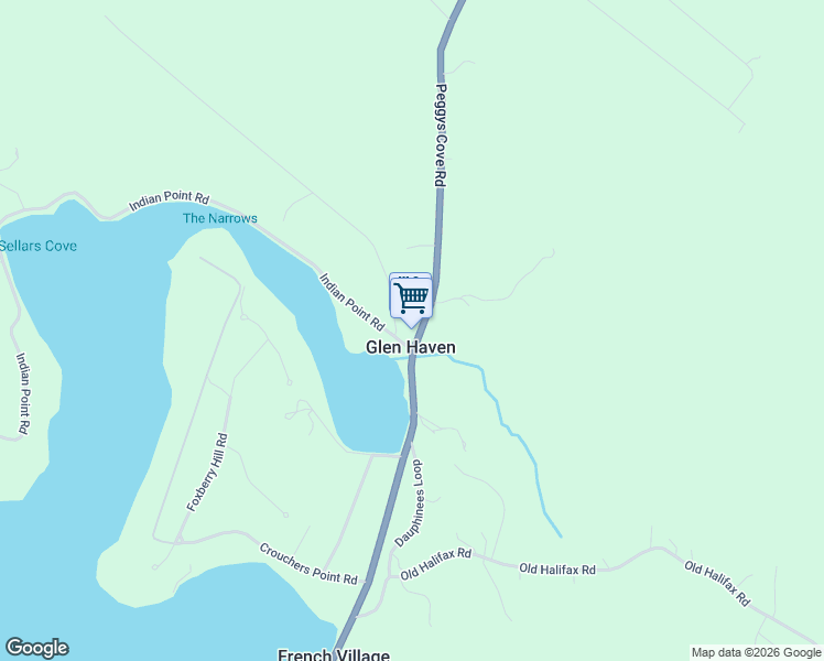 map of restaurants, bars, coffee shops, grocery stores, and more near 12278 Peggys Cove Road in Tantallon