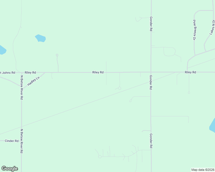 map of restaurants, bars, coffee shops, grocery stores, and more near 11355 Riley Road in Interlochen