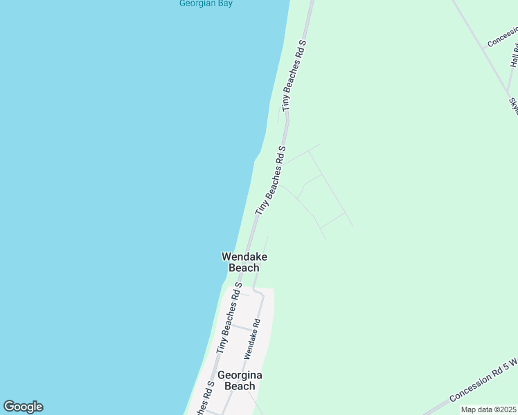 map of restaurants, bars, coffee shops, grocery stores, and more near 872 Tiny Beaches Road South in Simcoe County
