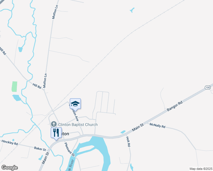 map of restaurants, bars, coffee shops, grocery stores, and more near 25 Darling Avenue in Clinton