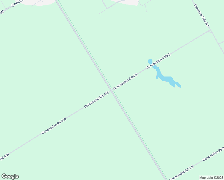 map of restaurants, bars, coffee shops, grocery stores, and more near 96 Concession 4 Road East in Simcoe County