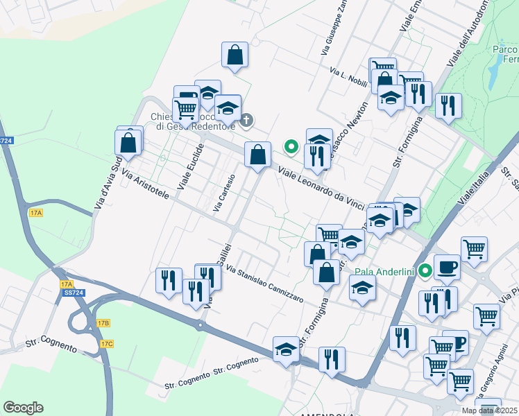map of restaurants, bars, coffee shops, grocery stores, and more near 10 Via Gaetana Agnesi in Modena
