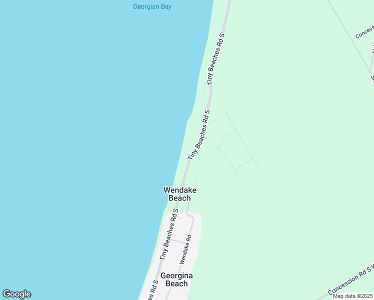 map of restaurants, bars, coffee shops, grocery stores, and more near 872 Tiny Beaches Road South in Simcoe County