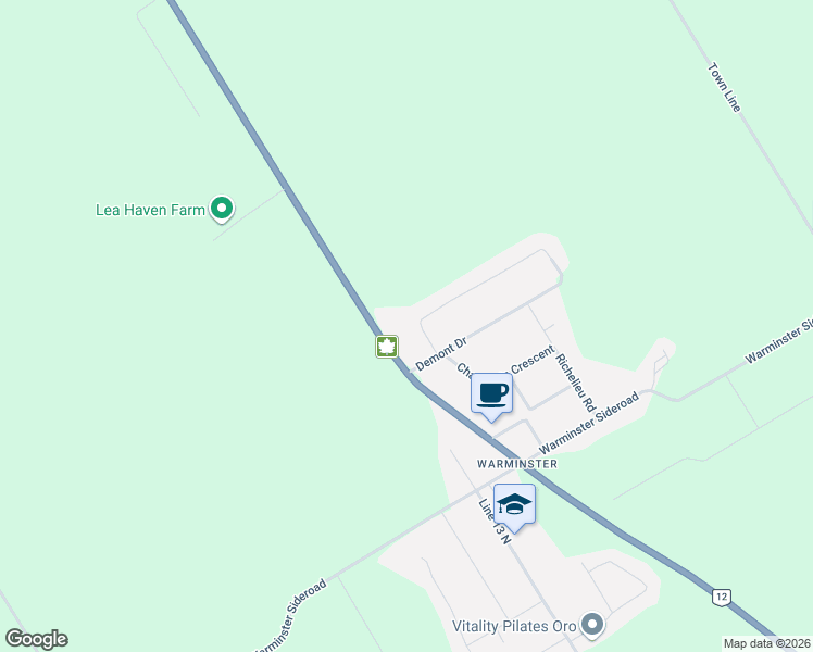 map of restaurants, bars, coffee shops, grocery stores, and more near 9893-9955 Trans-Canada Highway in Coldwater