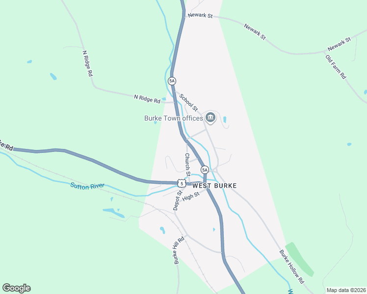 map of restaurants, bars, coffee shops, grocery stores, and more near 251 Vermont 5A in Burke